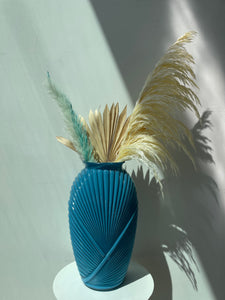 LARGE AQUA DECO VASE