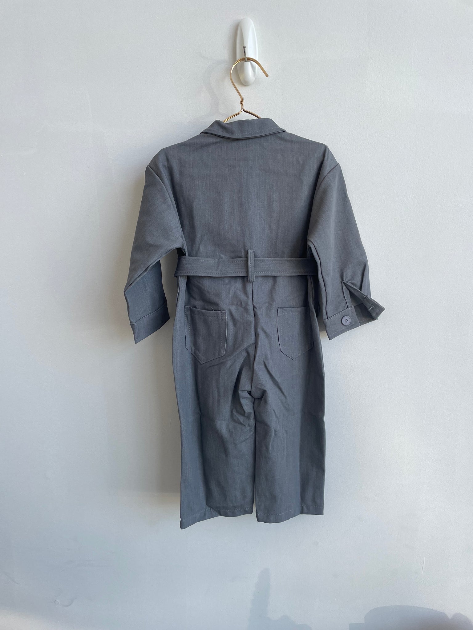 GREY LONG SLEEVE PLAYSUIT