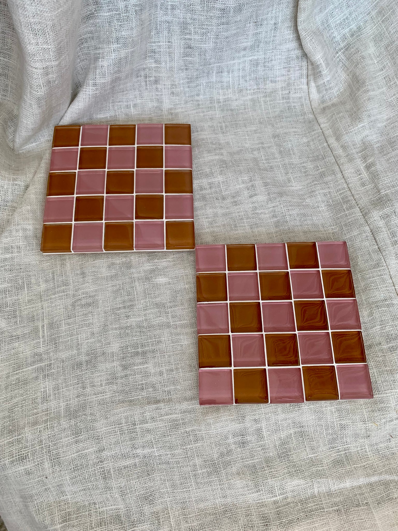 BOWL COASTER SET - SUNROSE AMBER