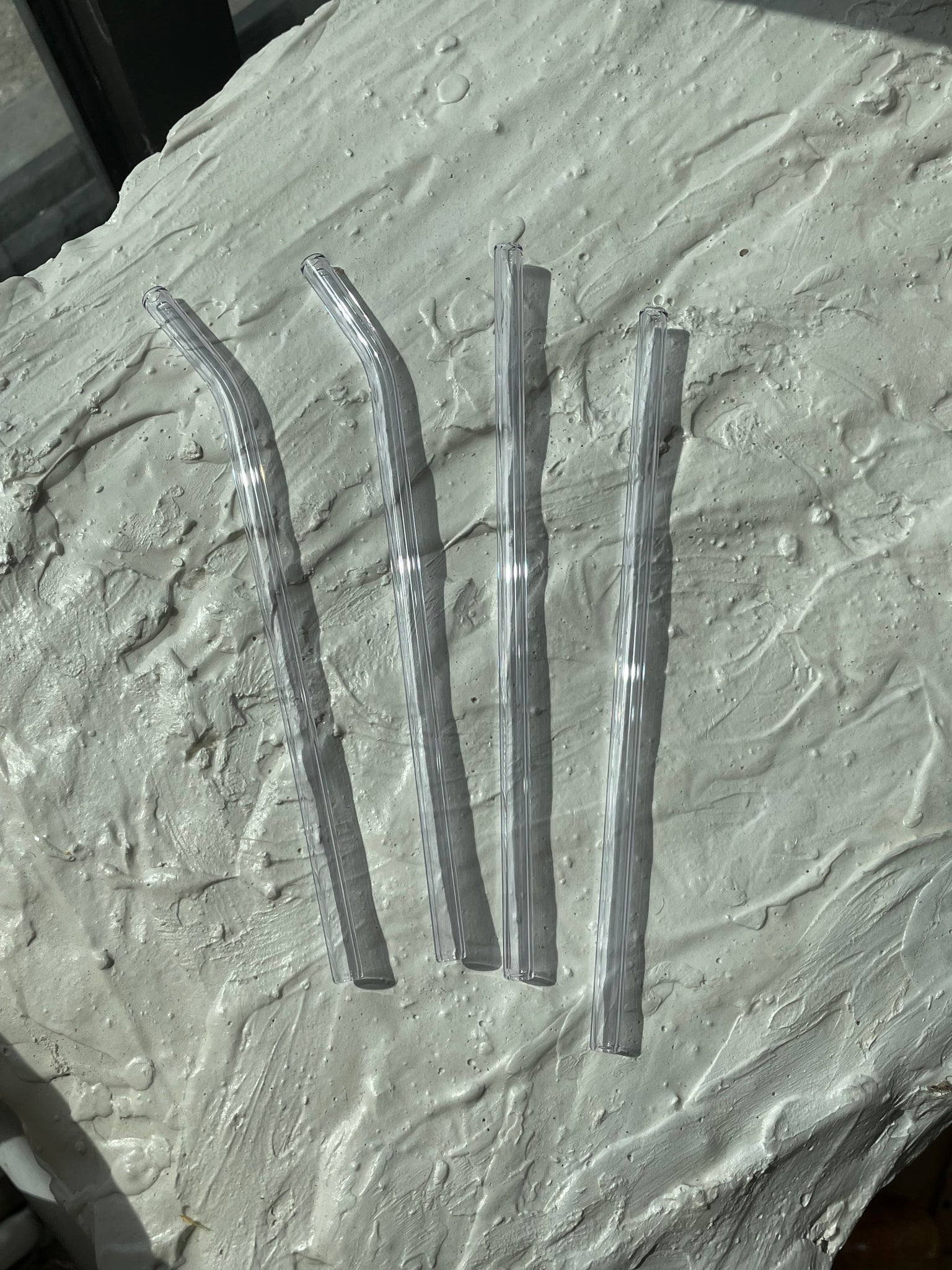 GLASS STRAW SET - CLEAR