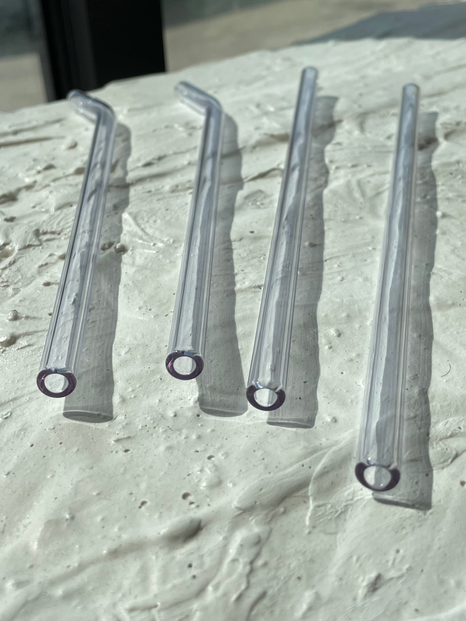 GLASS STRAW SET - CLEAR