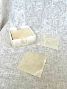 SQUARE ONYX COASTER SET