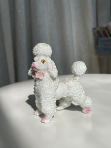 VINTAGE GLASS POODLE FIGURINE