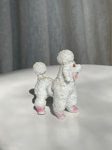 VINTAGE GLASS POODLE FIGURINE