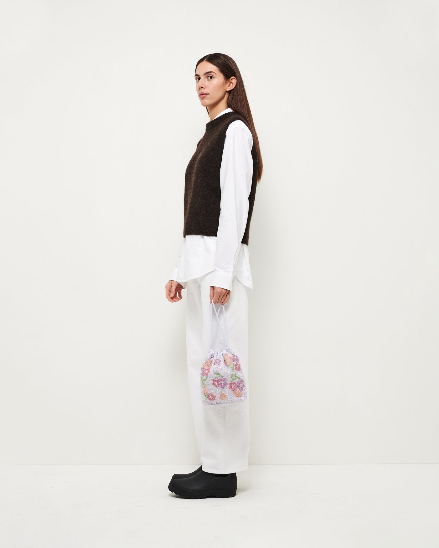 HVISK - POUCH DREAMY BEADED - SOFT PINK