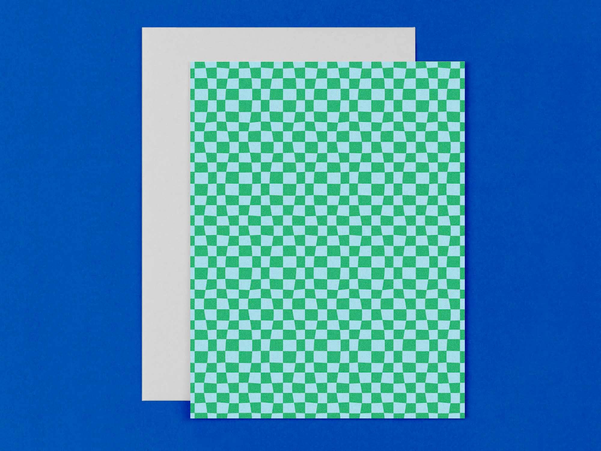 CHUNKY CHECKER BLANK PATTERN CARD
